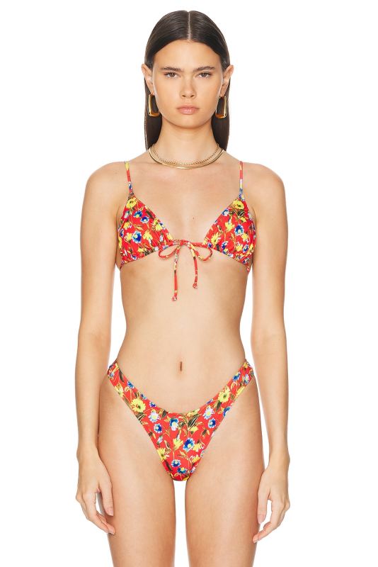 HEAVY MANNERS Triangle Front Bikini Top