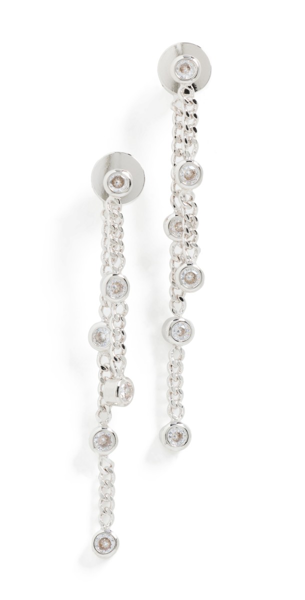 Luv Aj The Estelle Double Chain Studs Silver