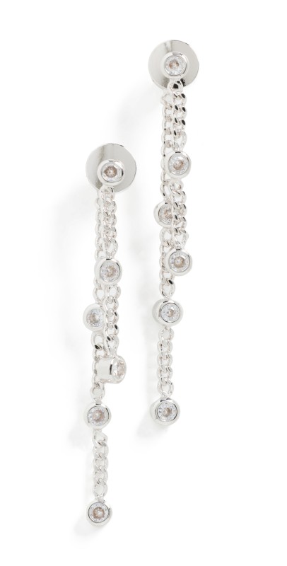 Luv Aj The Estelle Double Chain Studs Silver