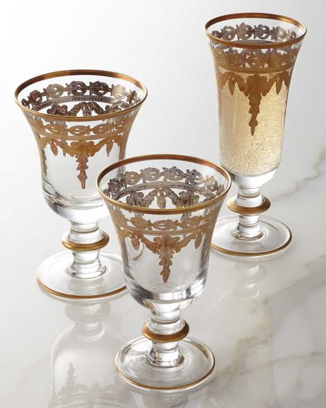 Vetro Gold Wine Glass