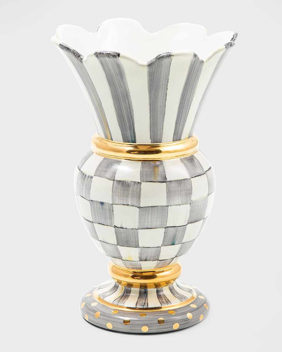 Sterling Check Great Vase