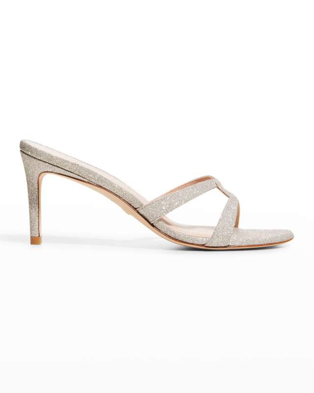 Soiree Sleek Caged Glitter Sandals