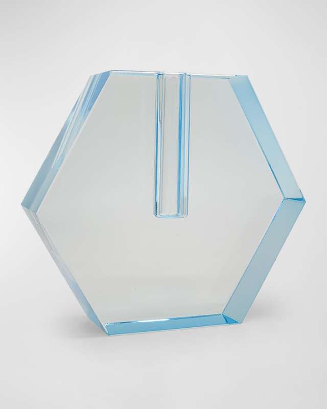 Crystal Hexagon Vase - Small