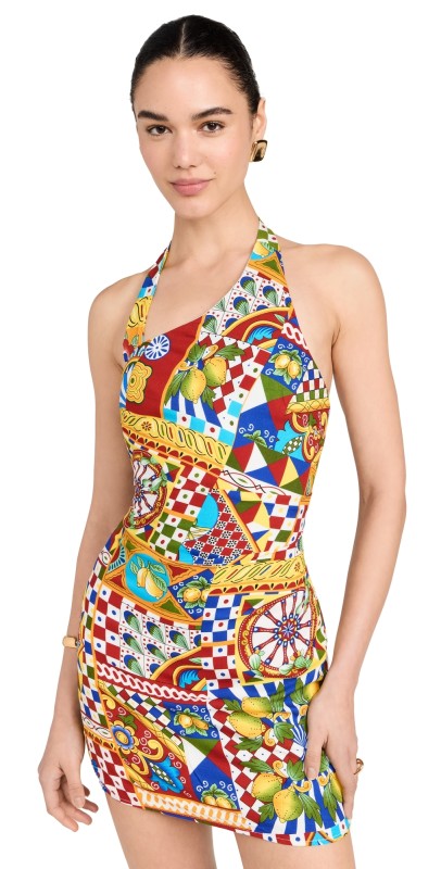 Seven Wonders Venus Halter Dress Phaedra Print