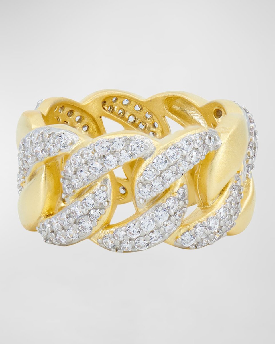 Pave Chain Link Ring