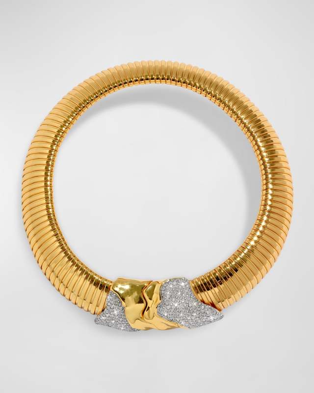 Solanales Gold Tubogas Collar Necklace