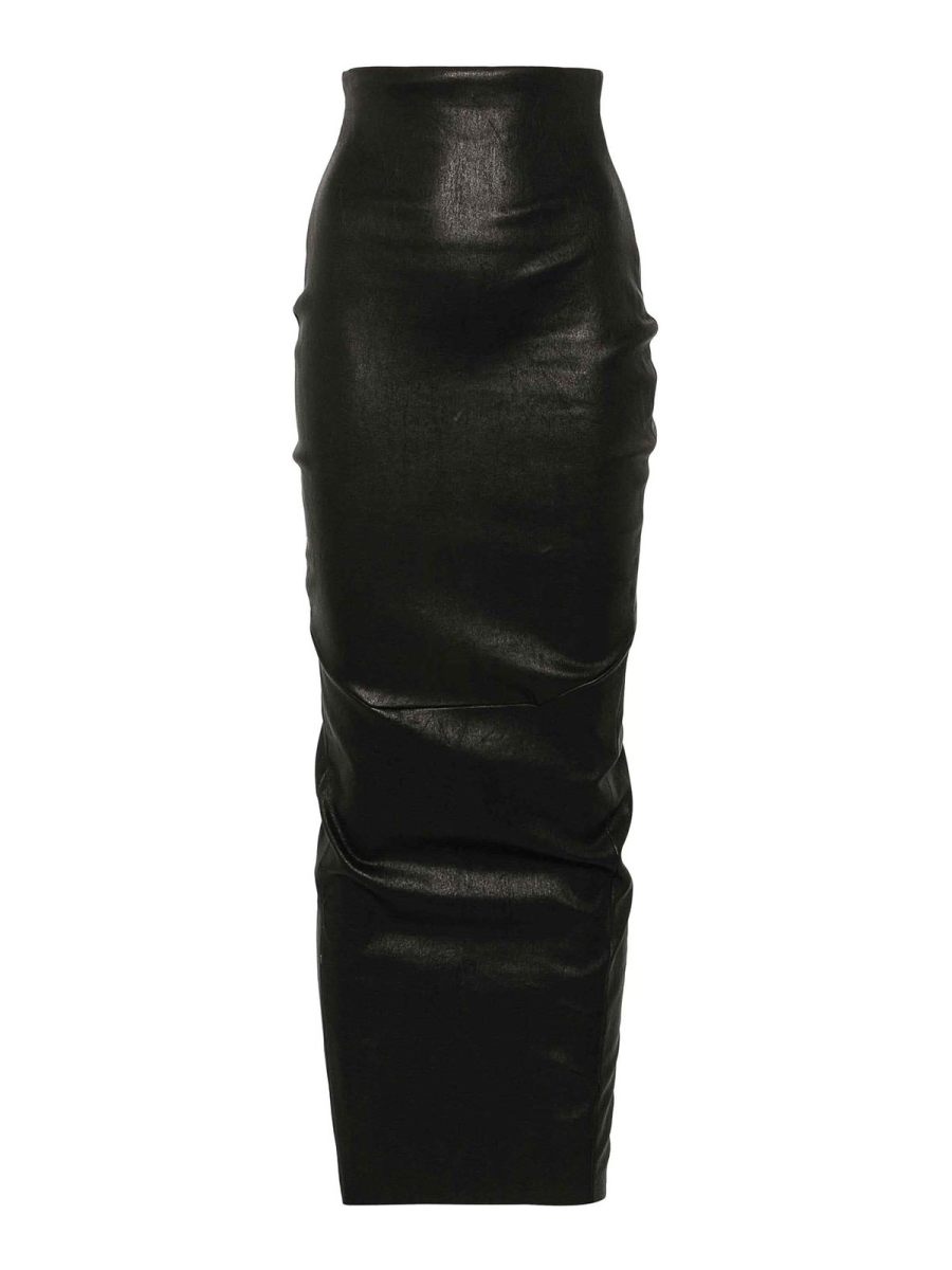 Rick Owens Jupe Midi - Noir
