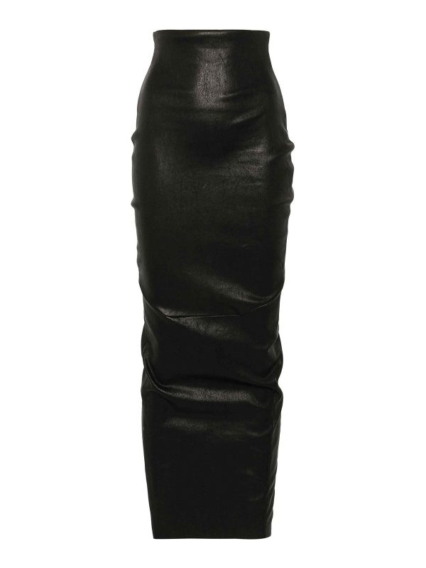 Rick Owens Jupe Midi - Noir