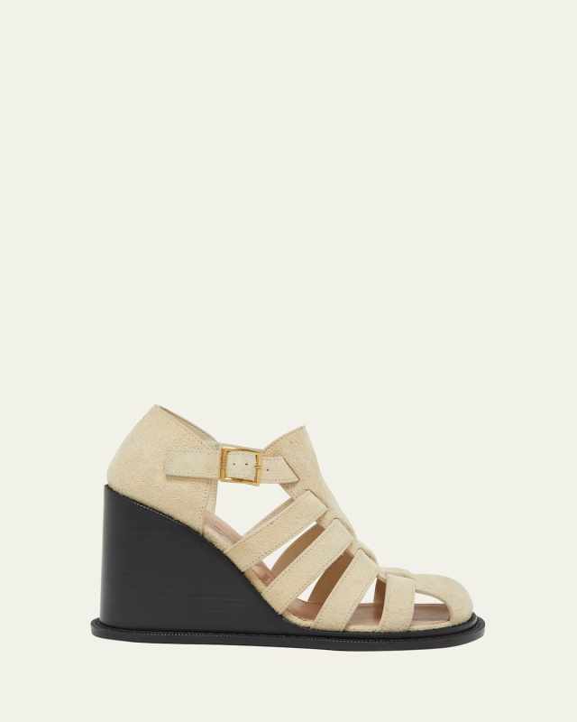 Campo Suede Wedge Fisherman Sandals