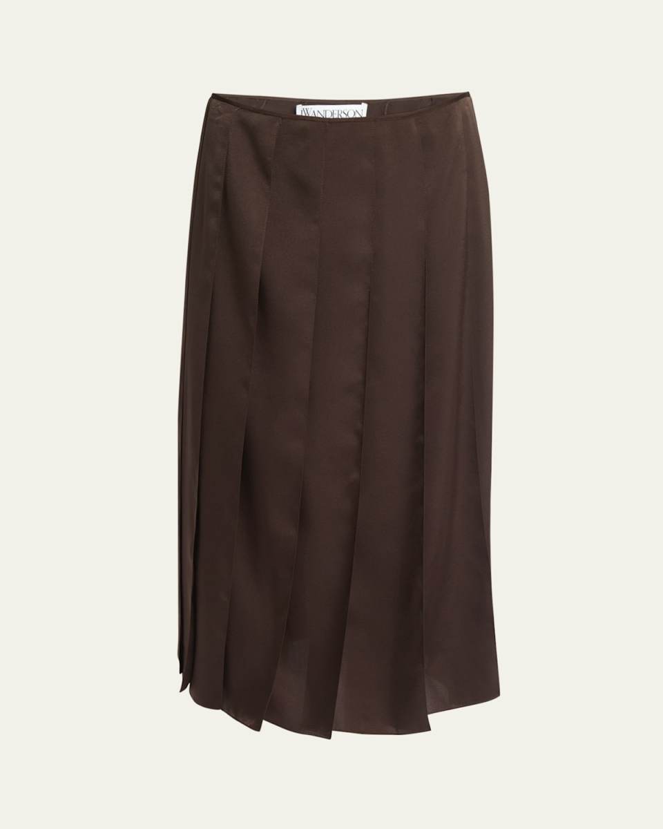 Ribbon Hem Midi Skirt