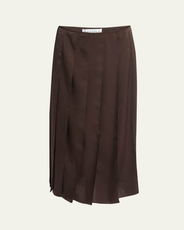 Ribbon Hem Midi Skirt