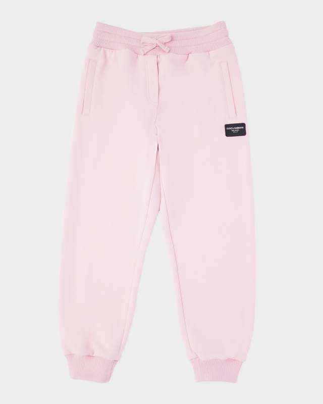 Girl's Logo Plaque Joggers, Size 8-14