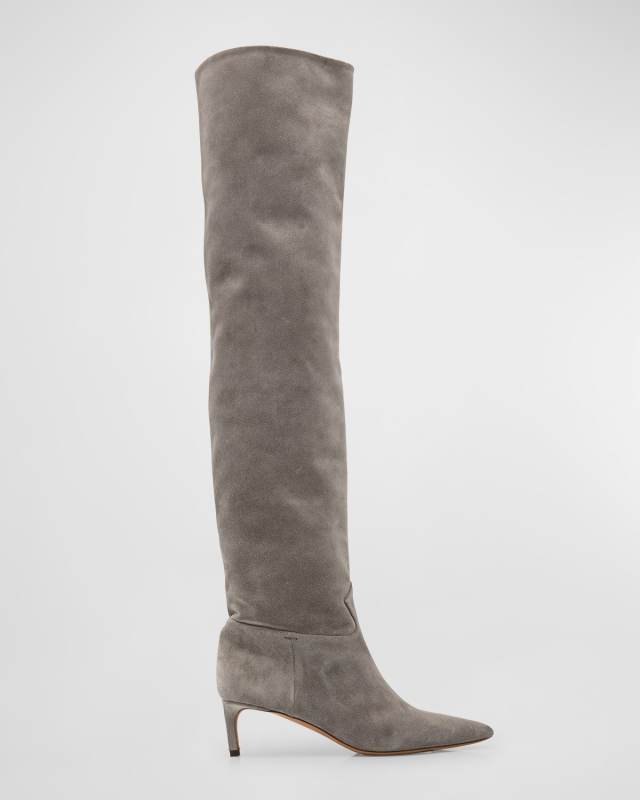 Carolina Suede Over-The-Knee Boots