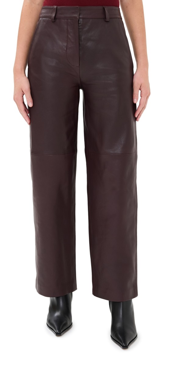 CO Leather Pants Bordeaux