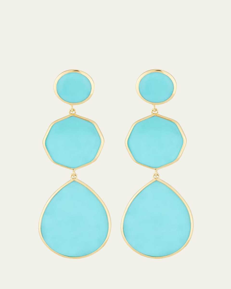 Crazy 8's 3-Stone Drop Earrings in 18K Gold