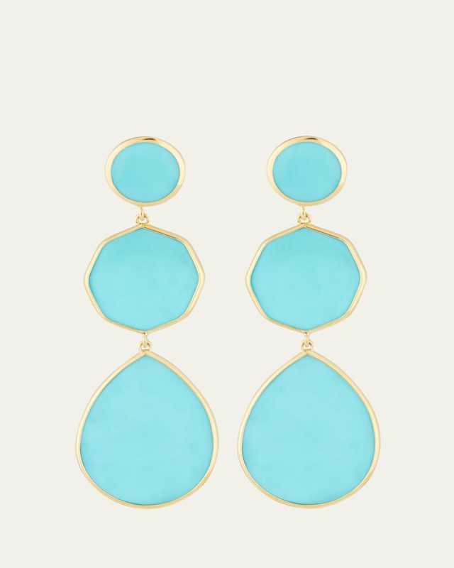 Crazy 8's 3-Stone Drop Earrings in 18K Gold