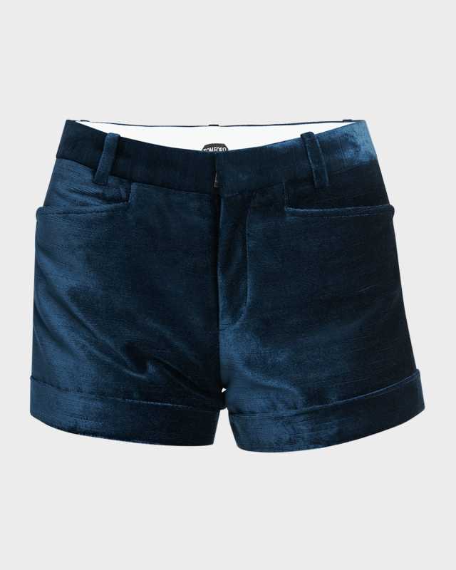 Slubbed Velvet Shorts