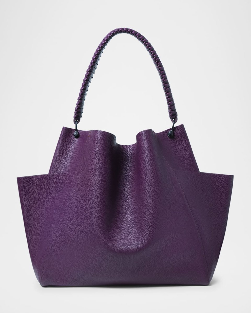 Loom Grained Leather Shoulder Bag