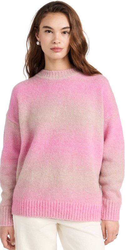 rag & bone Holly Crew Pink Multi