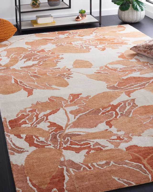 Bright Floral Wash Rug, 8' x 10'