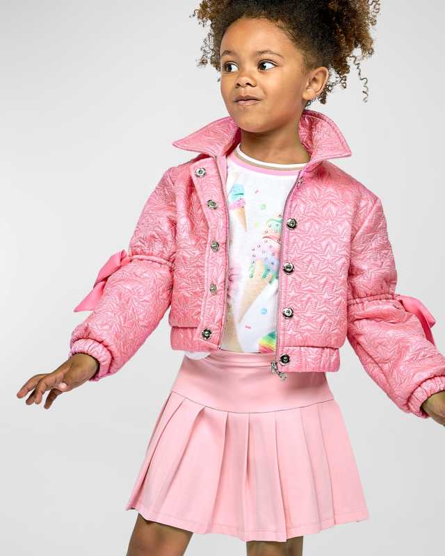 Girl's Pink Pleated Skirt, Size 2T-10