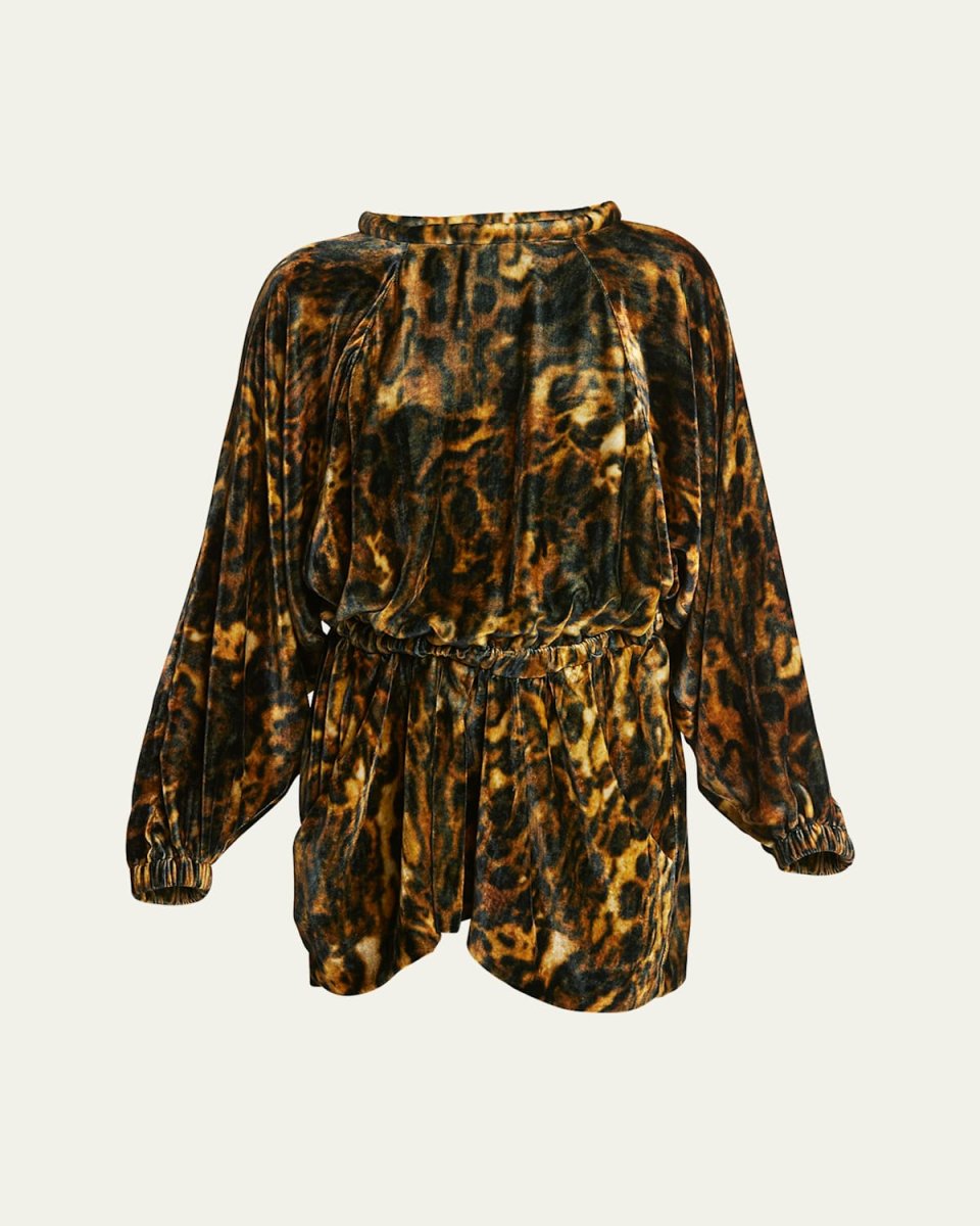 Lassie Velvet Printed Mini Dress