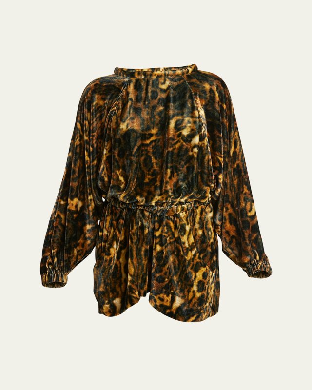 Lassie Velvet Printed Mini Dress