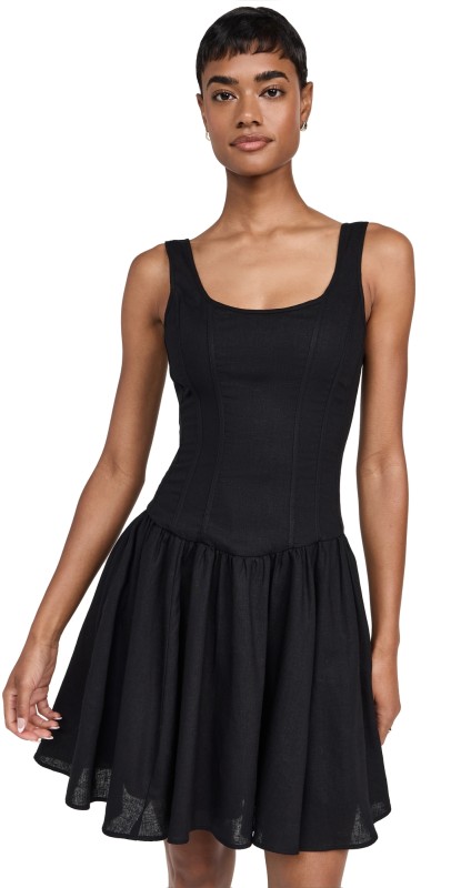 WAYF Esmeralda Mini Dress Black