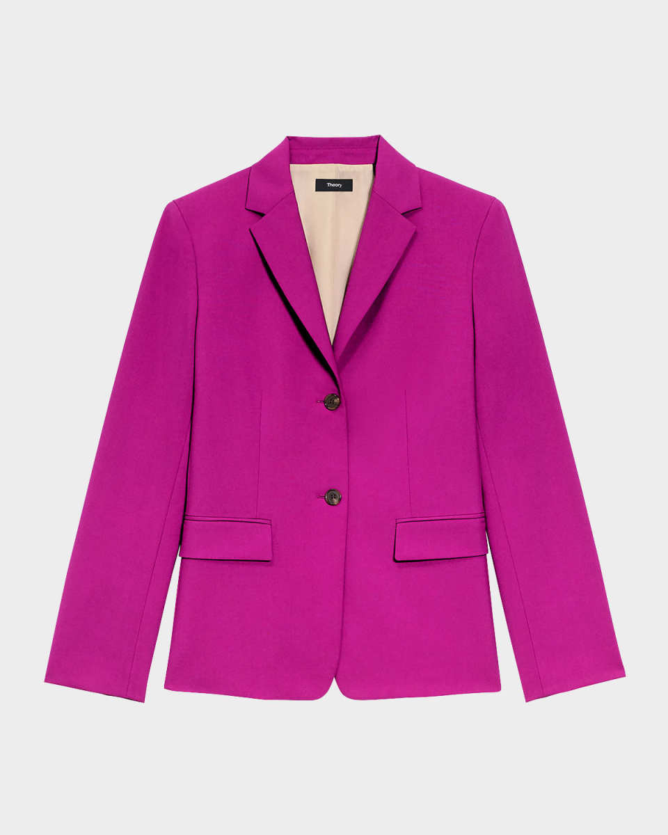 Traceable Wool Slim Single-Breasted Blazer