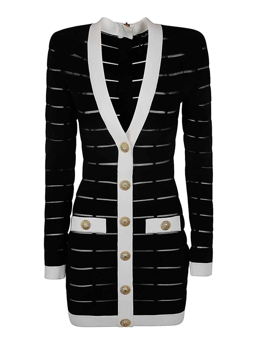 Balmain Robe Courte - Noir
