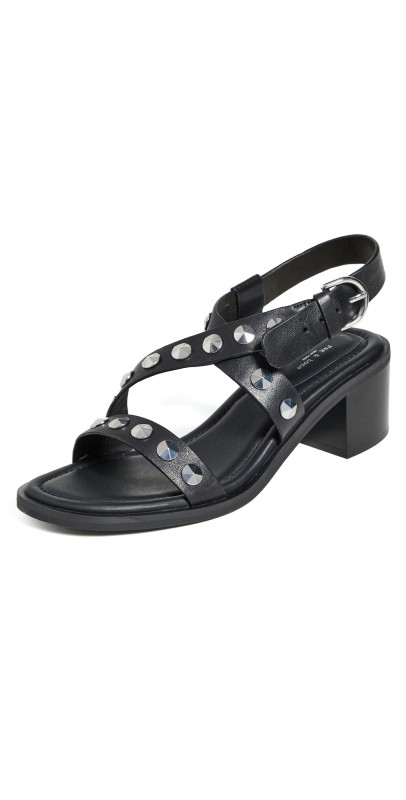 rag & bone Geo Stud Block Heels Black