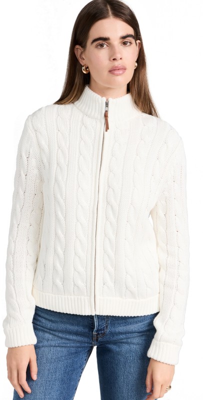 Wyeth Maisie Cable Cardigan Milk