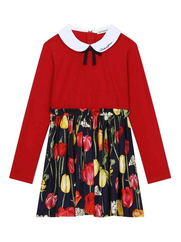 Dolce & Gabbana Jr Robe Au Genou - Beige