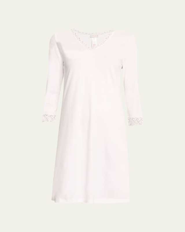 Moments Lace-Trim Cotton Nightgown