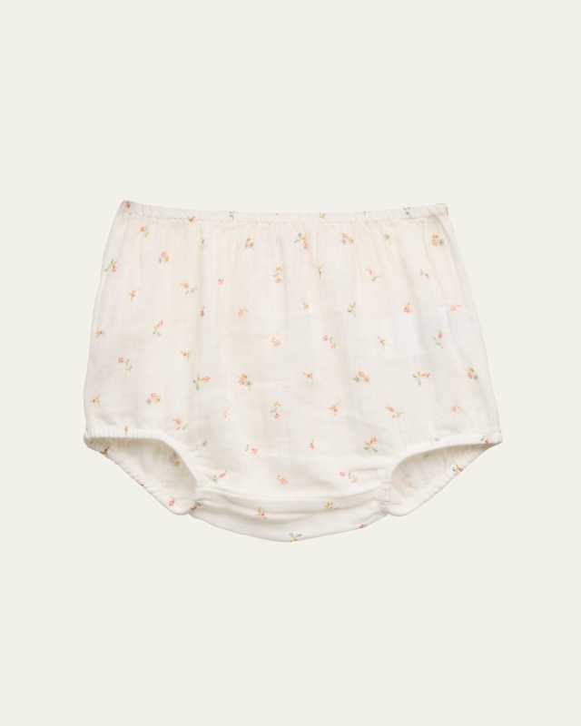Girl's Floral-Print Bloomers, Size 6M-
