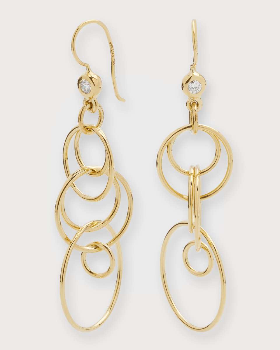 Mini Jet Set Earrings in 18K Gold