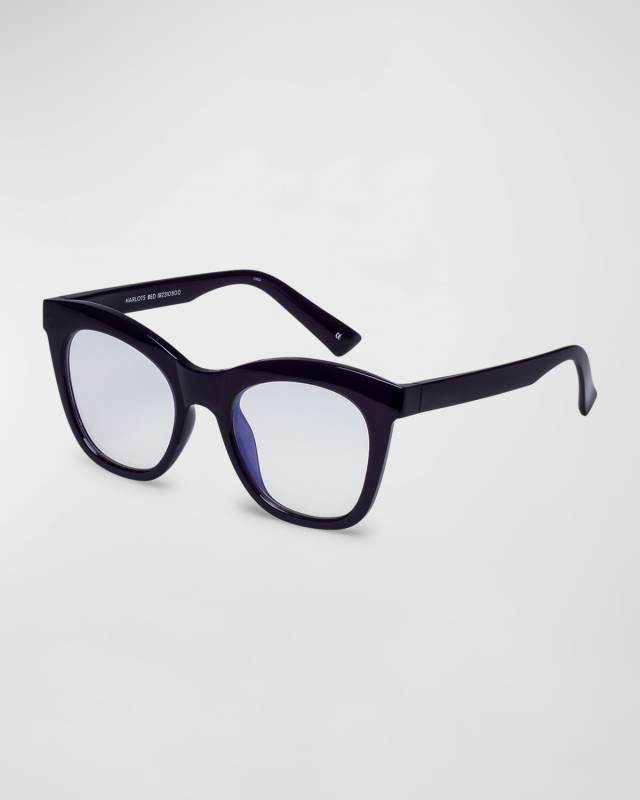 Harlots Bed Clear Plastic Reading Cat-Eye Glasses