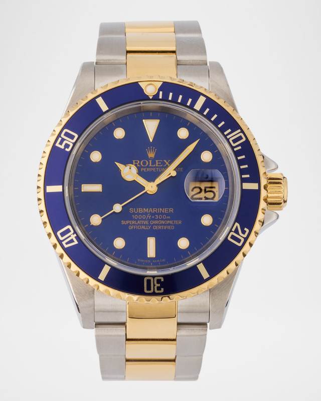 Rolex Stainless Steel and Yellow Gold Submariner Date 40mm Vintage 2003 Watch