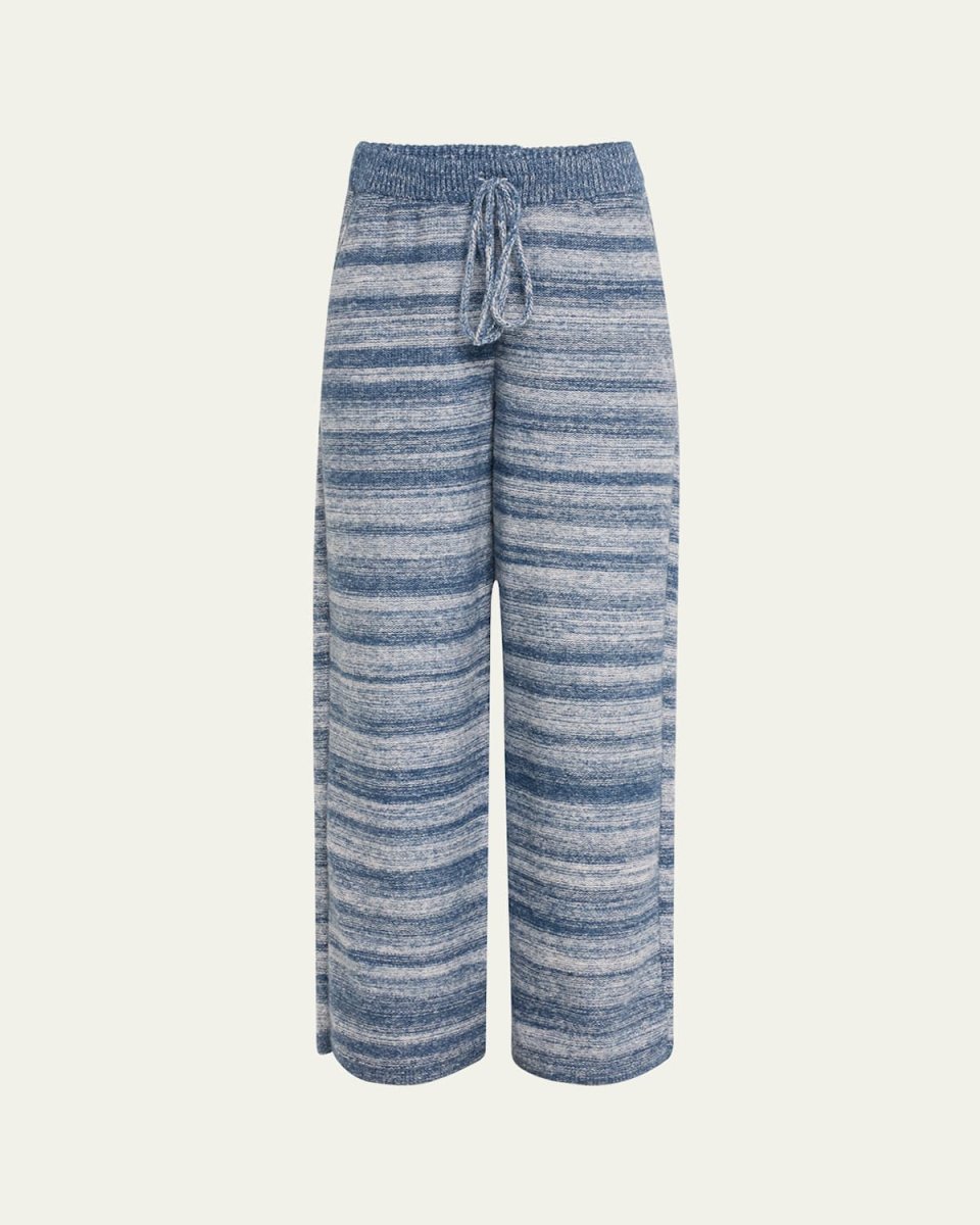 Nimbus Crest Stripe Knit Cashmere Pants