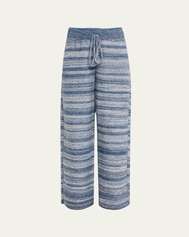Nimbus Crest Stripe Knit Cashmere Pants