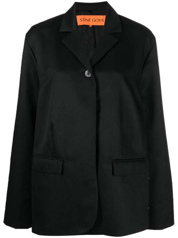 notched-collar single-breasted blazer