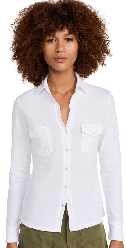 Nili Lotan Liam Shirt White