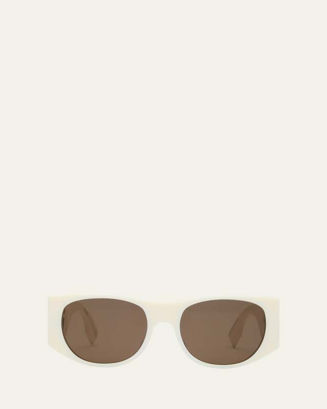 Baguette Acetate Oval Sunglasses