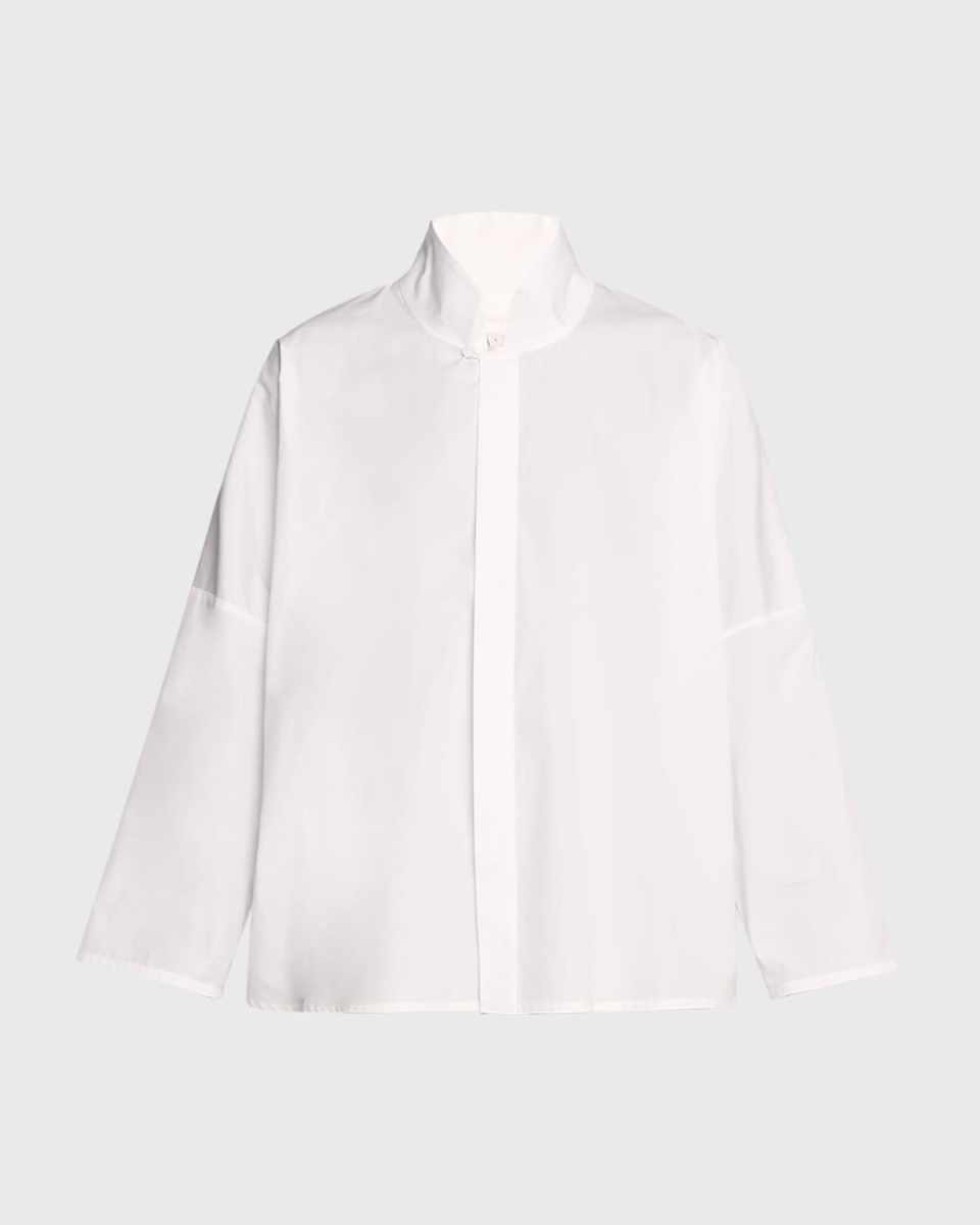 Chinese Imperial Shirt with Chinese Collar (Mid Plus Length)