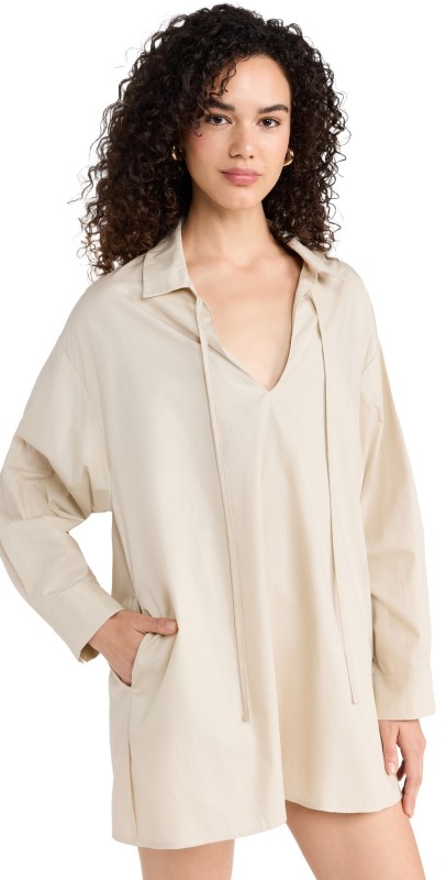 Enza Costa Poplin Caftan Clay