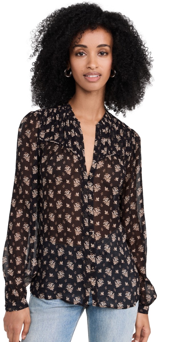 PAIGE Monika Blouse Black Multi
