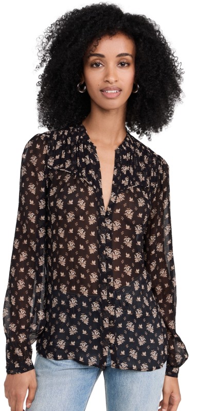 PAIGE Monika Blouse Black Multi