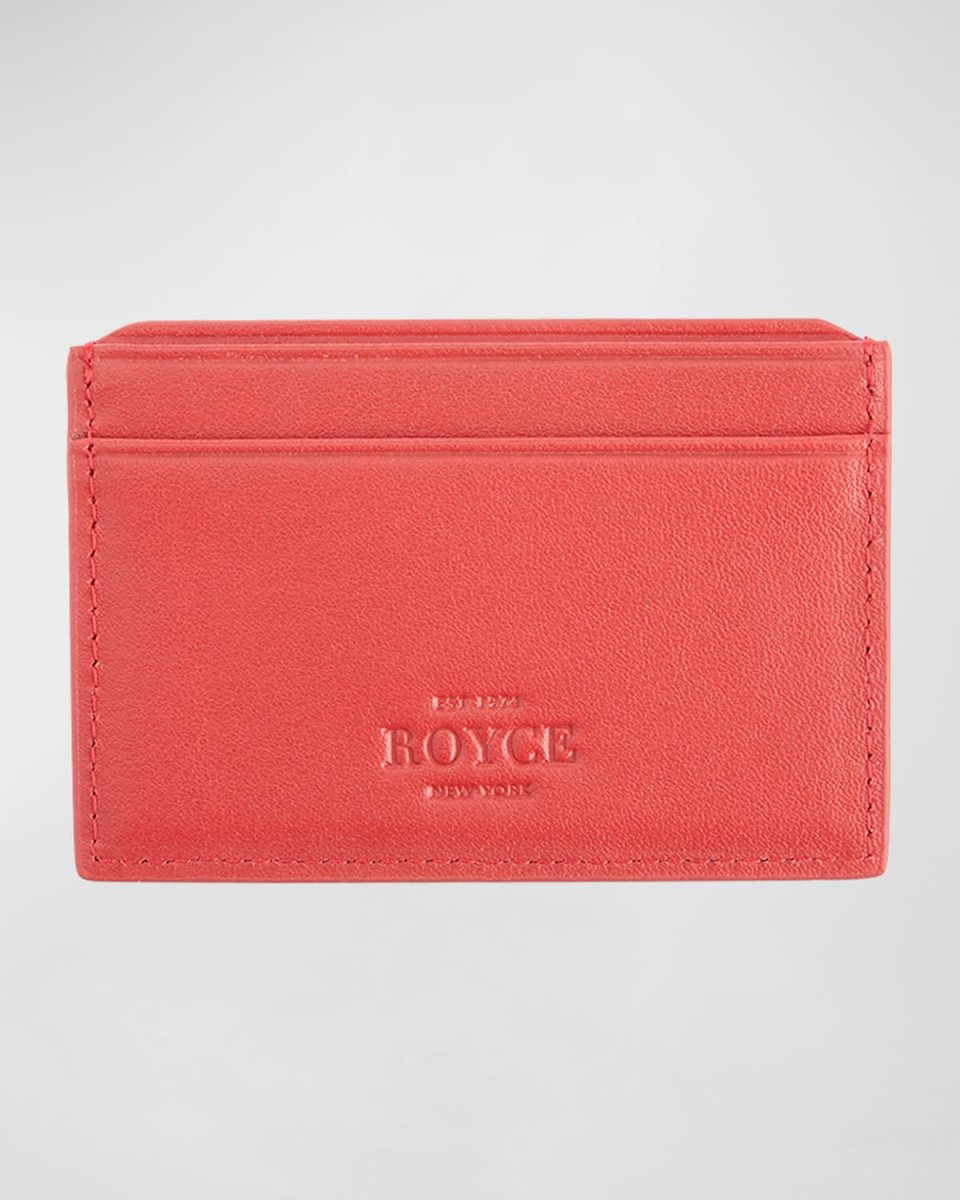 Monogrammed RFID Blocking Leather Card Wallet