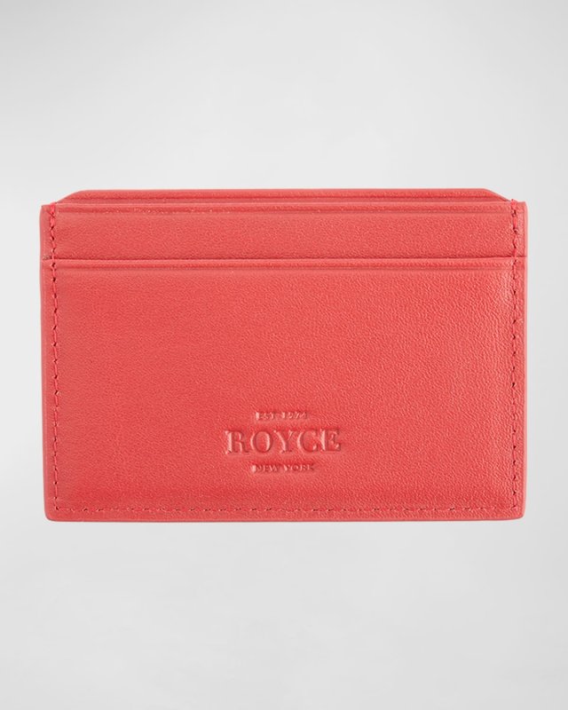 Monogrammed RFID Blocking Leather Card Wallet