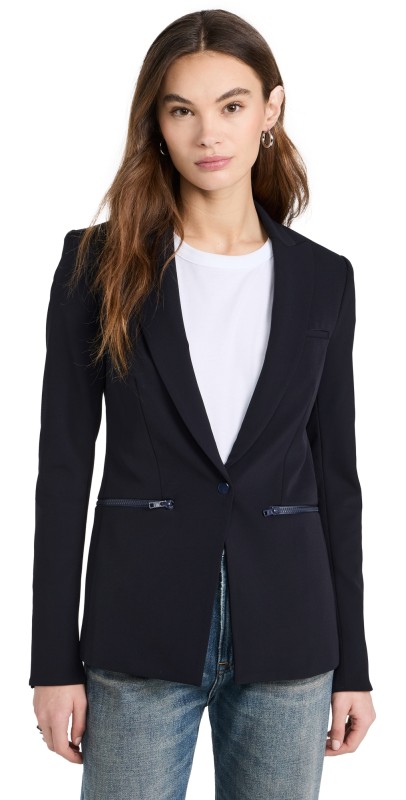 Veronica Beard Scuba Jacket Navy